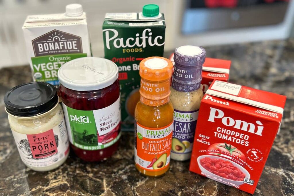 Glass food containers and Tetra Pak packaging used to avoid endocrine disruptors.